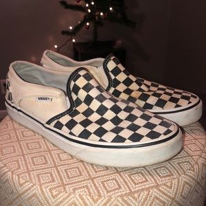 Slip on checkered vans